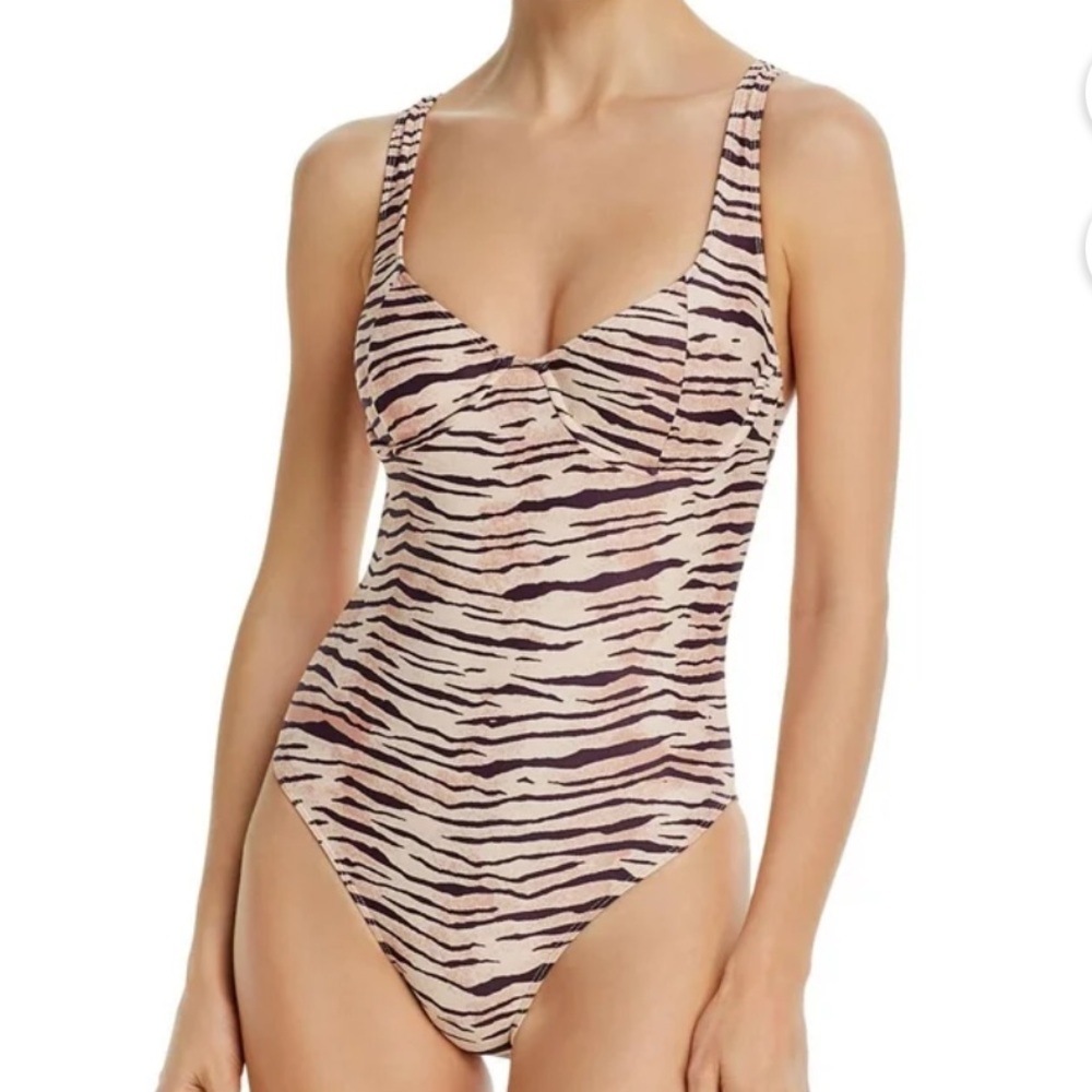Faithfull the Brand Mona Printed One-Piece Swimsuit, Medium